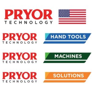 The Pryor Technology Logos for our homepage, handtools subdomain, machines subdomain, and solutions subdomain.